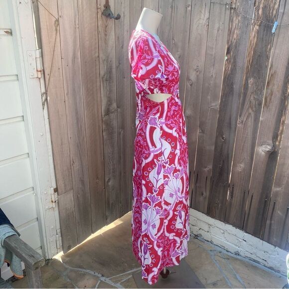 Beyond by Vera 1538 Giselle COMO ROUGE midi dress size XS - Picture 13 of 16